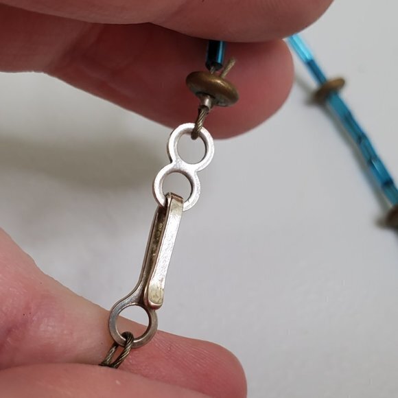 Sunwest Silver Co Necklace 925‎ Sterling Silver Blu - Picture 9 of 10